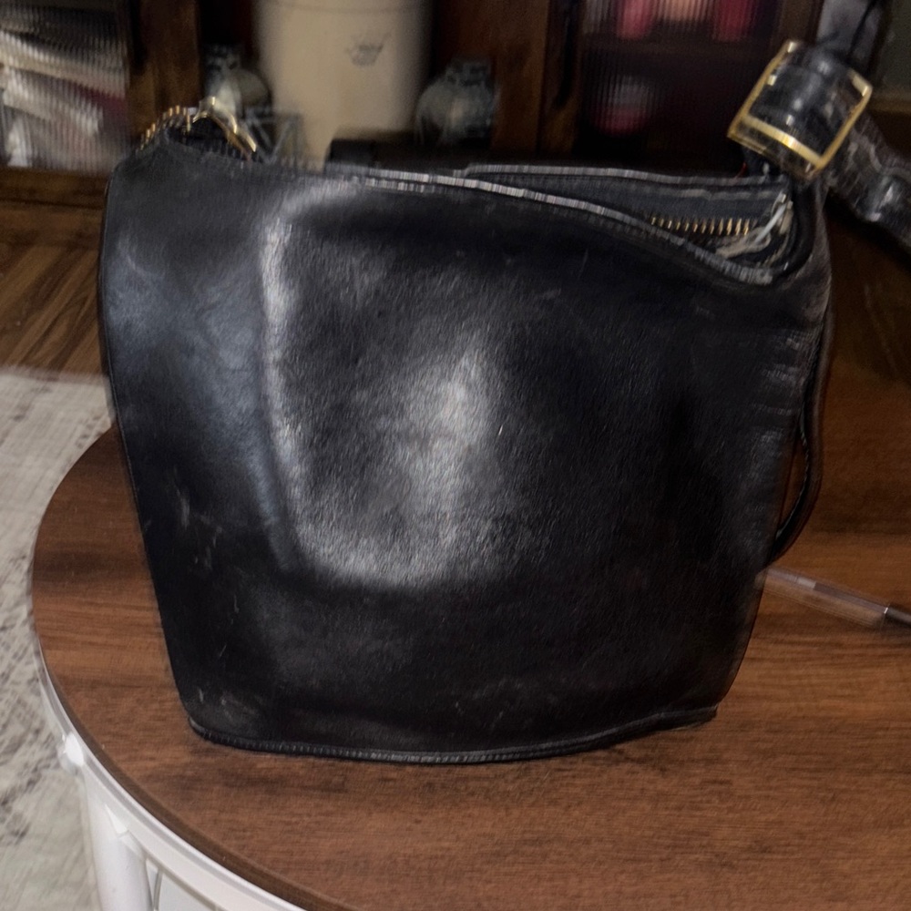 Coach vintage black leather